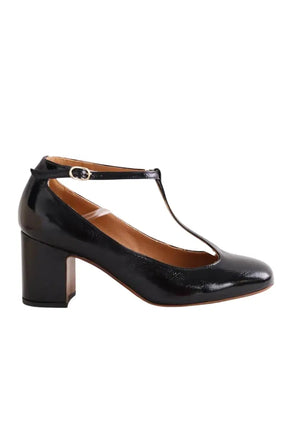 Talons Sézane Salomé Marcie Noir en Cuir verni, taille 38 - Seconde Main