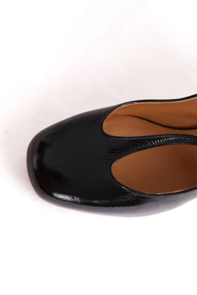 Talons Sézane Salomé Marcie Noir en Cuir verni