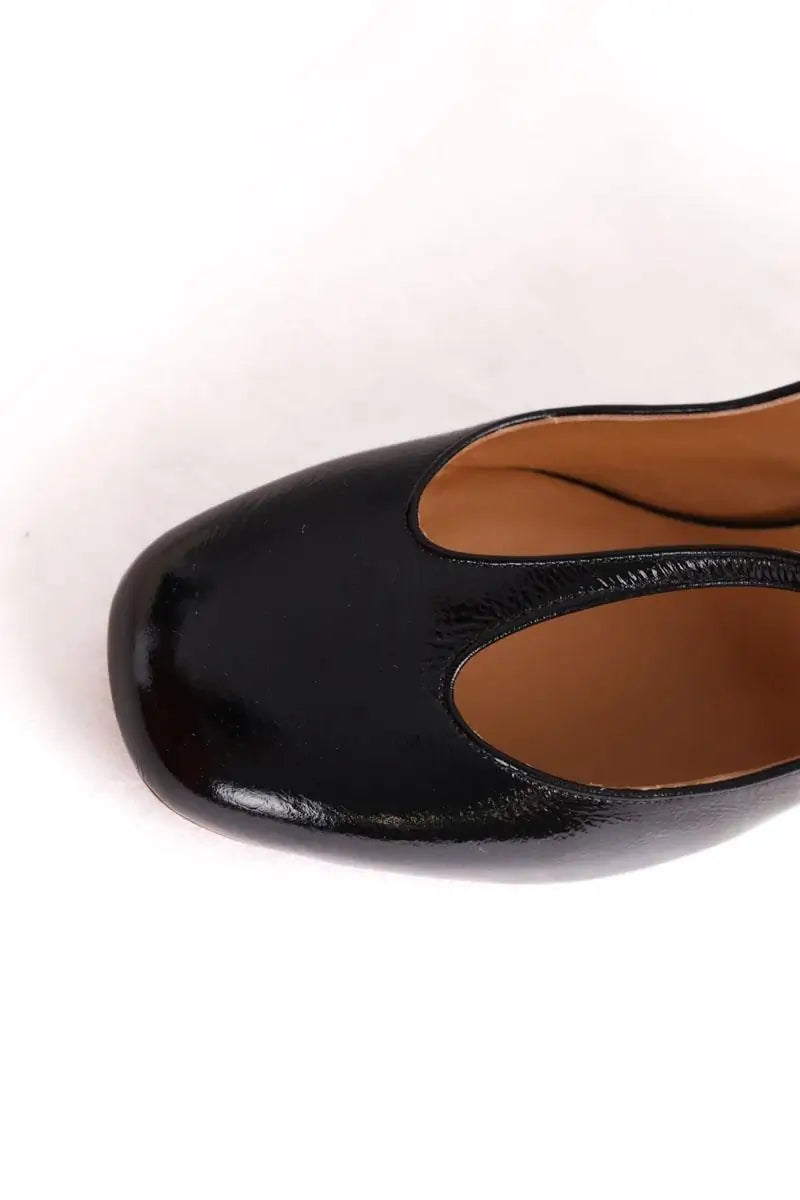 Talons Sézane Salomé Marcie Noir en Cuir verni