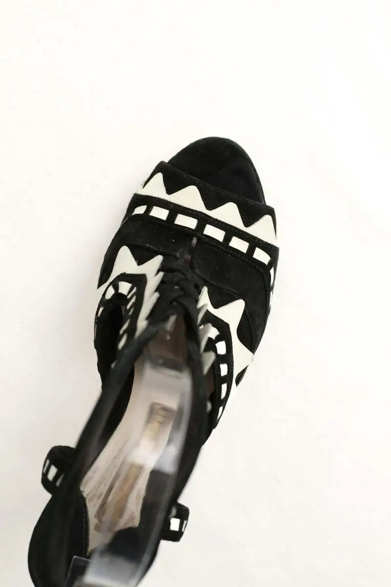 Talons Sophia Webster Noir en Daim