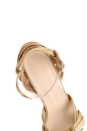 Talons Souliers Martinez Doré en Cuir