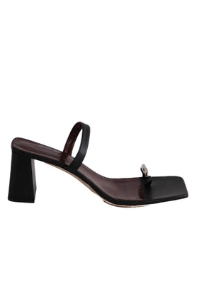 Talons Staud Noir en Cuir, taille 40 - Seconde Main