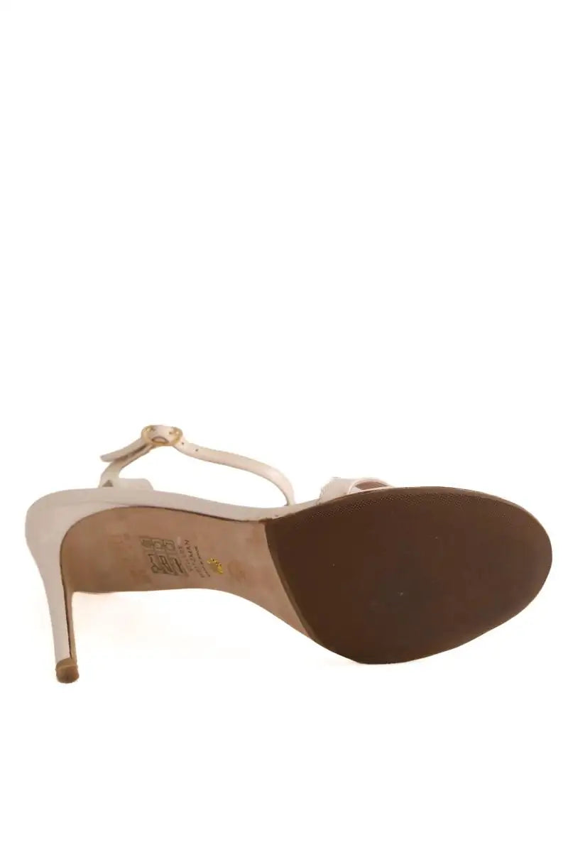 Talons Stuart Weitzman Ecru en Cuir