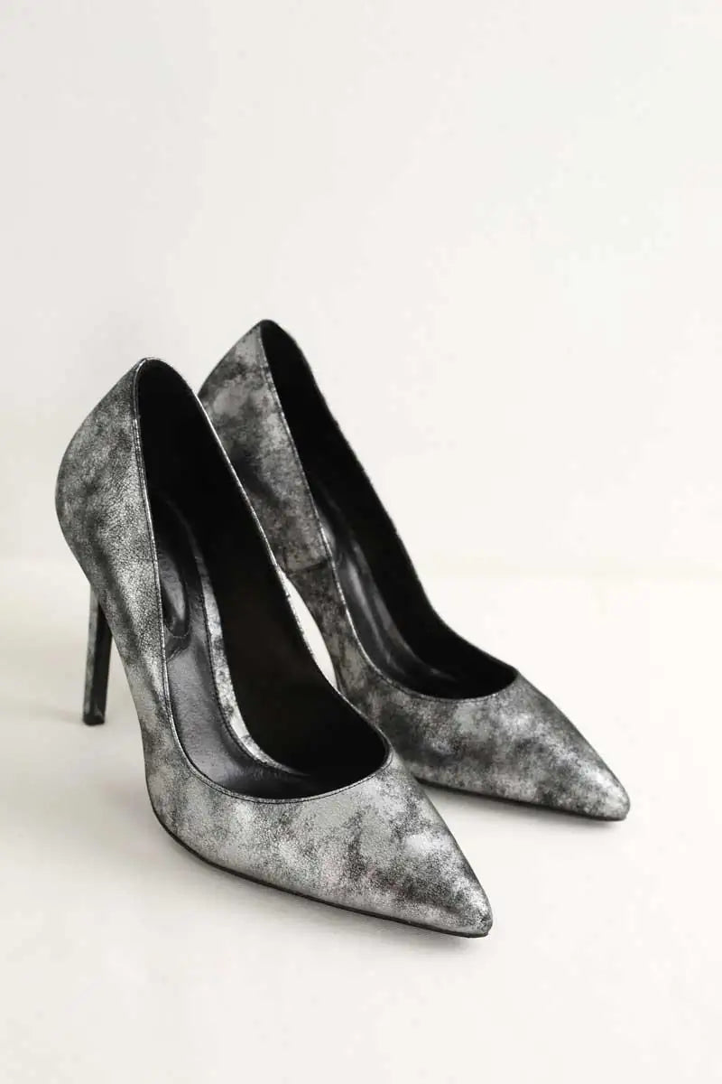 Talons The Kooples Argent en Cuir