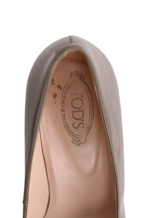 Talons Tod's Gris en Cuir verni