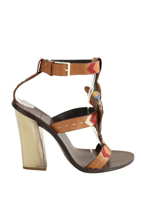 Talons Tory Burch Marron en Cuir, taille 38 - Seconde Main