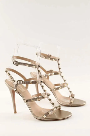 Talons Valentino Doré en Cuir