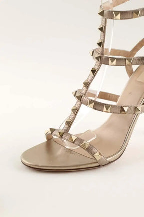 Talons Valentino Doré en Cuir