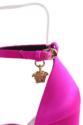 Talons Versace Medusa Aevitas Rose en Tissu