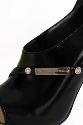 Talons Versace Noir en Cuir