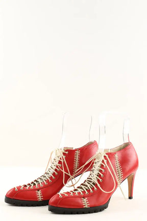 Talons Versace Rouge en Cuir