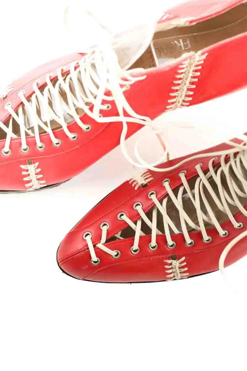 Talons Versace Rouge en Cuir