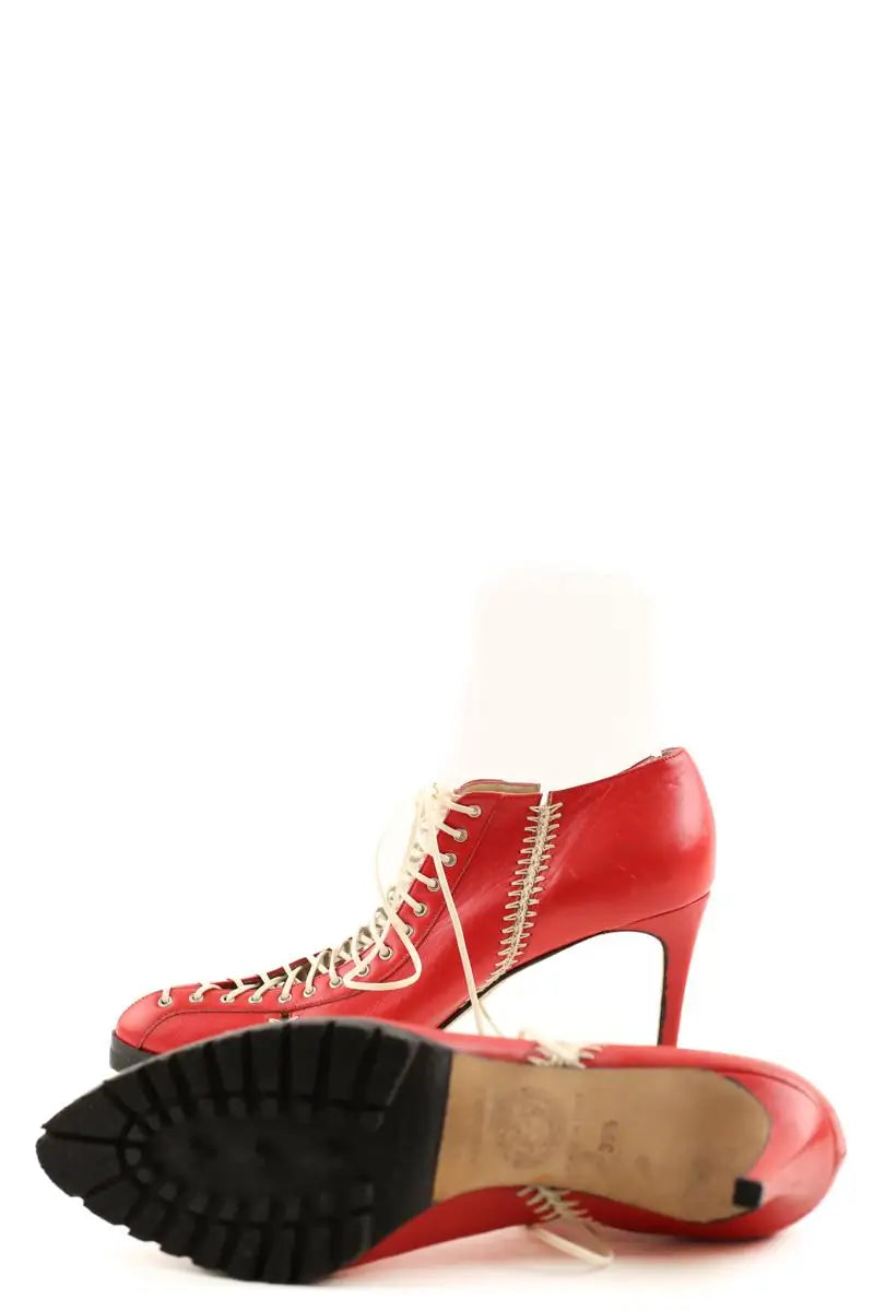 Talons Versace Rouge en Cuir