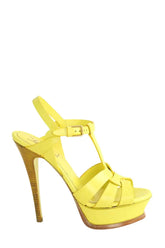 Talons Yves Saint Laurent Jaune en Cuir, taille 36 - Seconde Main