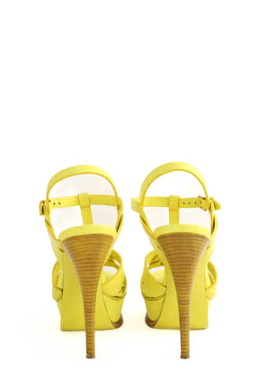 Talons Yves Saint Laurent Jaune en Cuir
