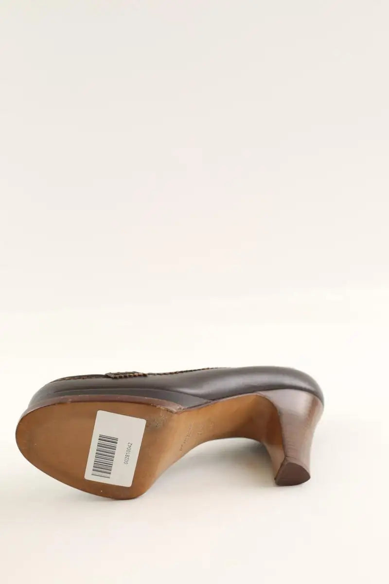 Talons Yves Saint Laurent Marron en Cuir