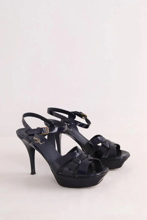 Talons Yves Saint Laurent Tribute Noir en Cuir verni