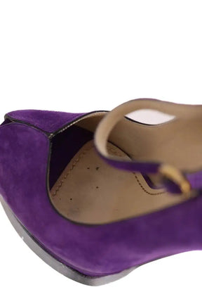 Talons Yves Saint Laurent Violet en Daim