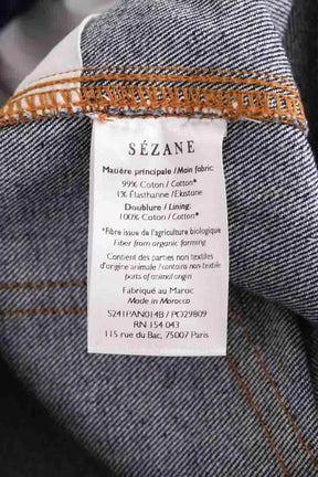 Jean droit Sézane Bleu en Coton