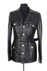 Manteau Chloé Noir en Cuir, taille S - Seconde Main