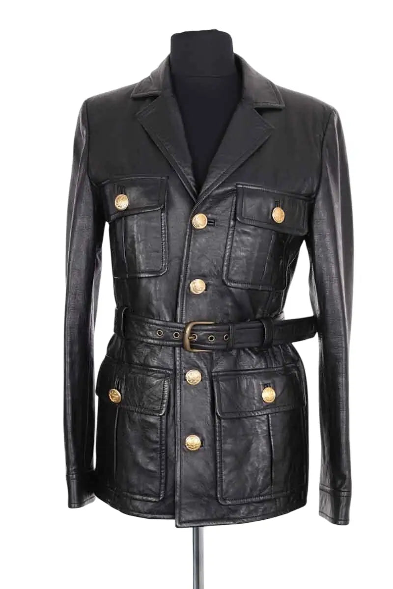 Manteau Chloé Noir en Cuir, taille S - Seconde Main
