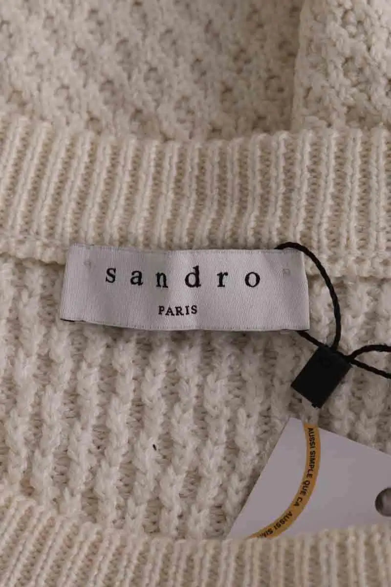 Pull Sandro Beige en Laine