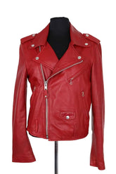 Veste Schott Rouge en Synthétique, taille M - Seconde Main