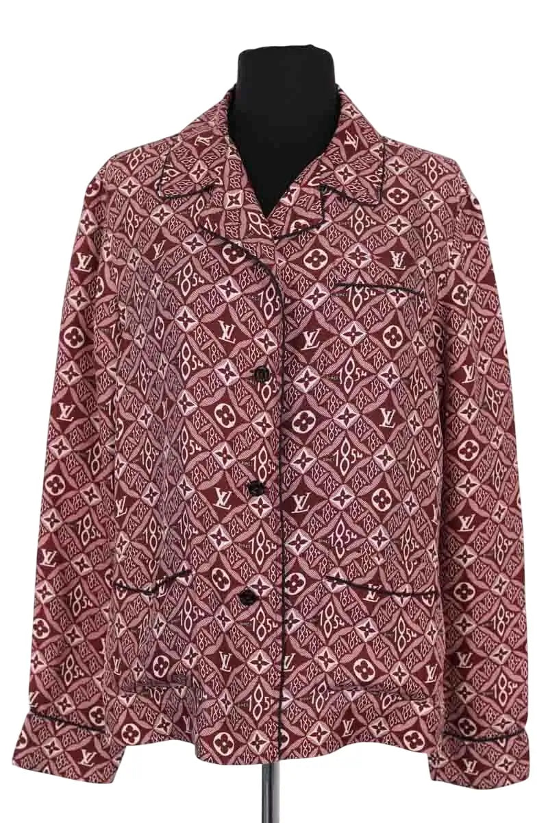 Chemise Louis Vuitton Bordeaux en Soie, taille L - Seconde Main