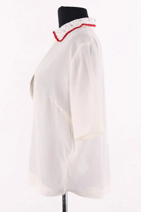 Blouse Sandro Beige en Soie