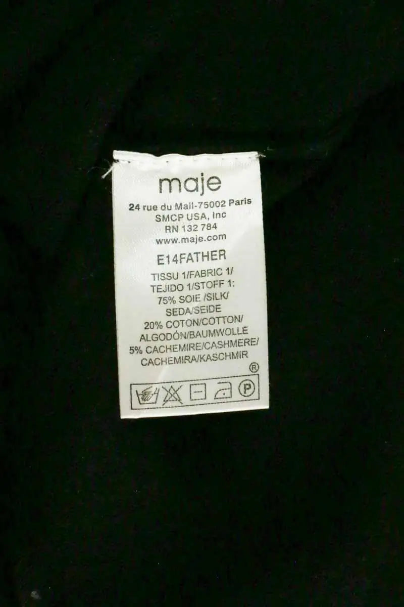 Pull Maje Noir en Soie