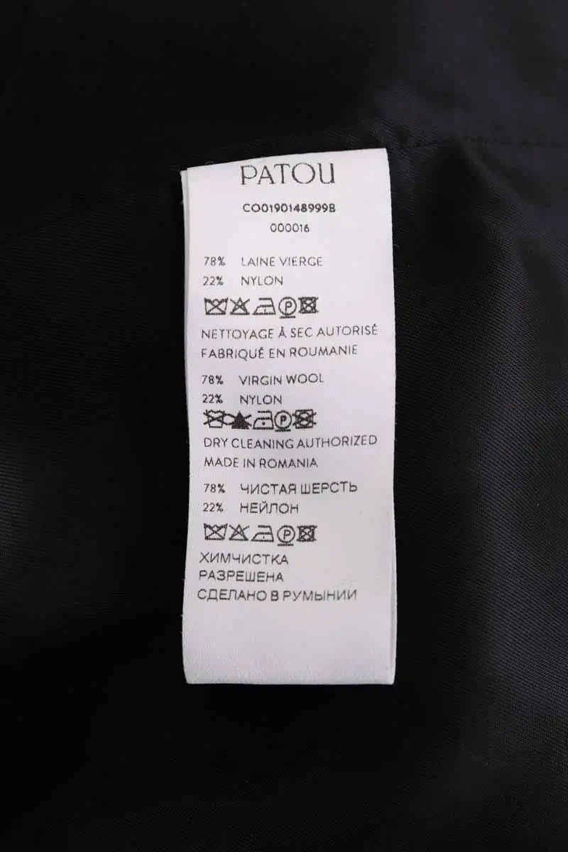 Veste Patou Noir en Laine