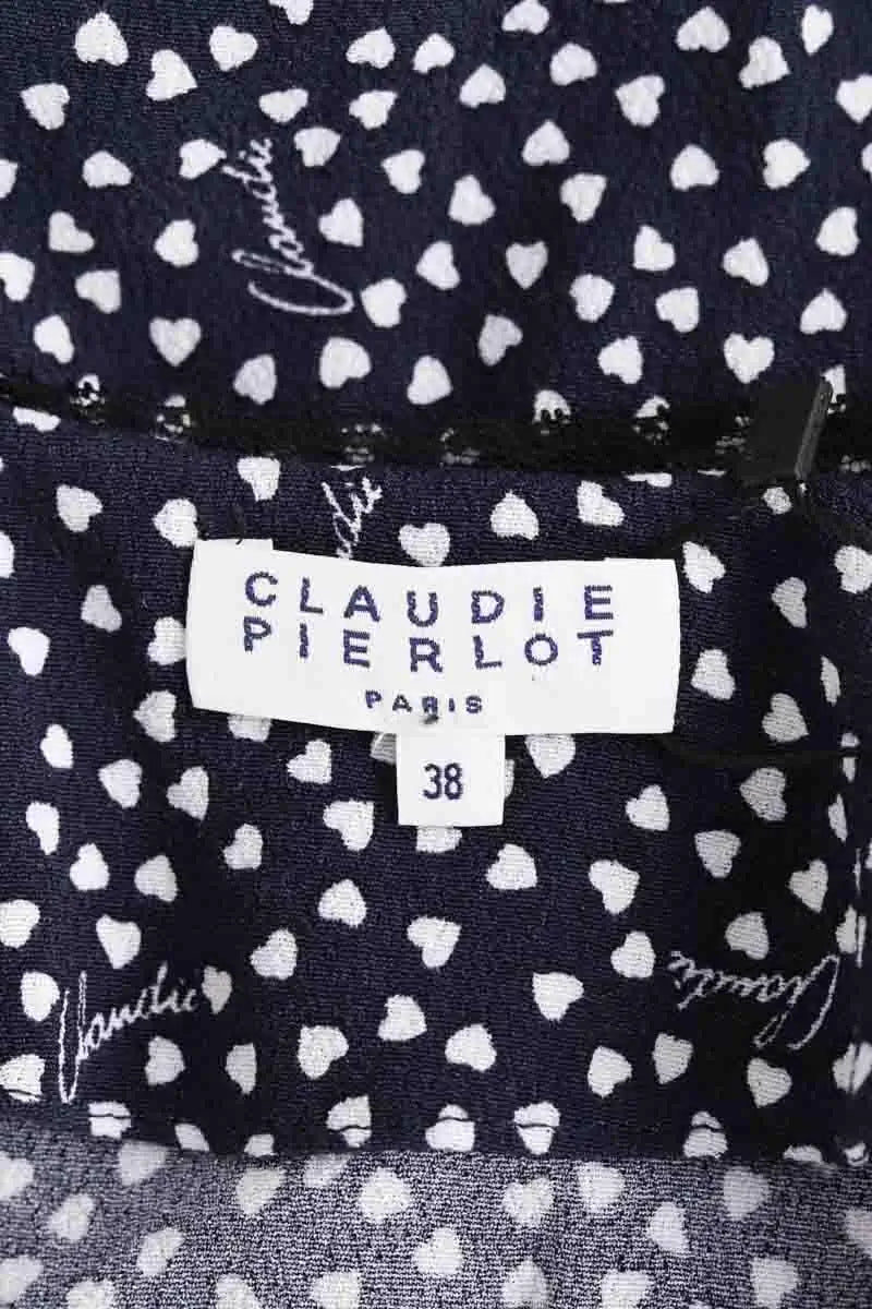 Robe Claudie Pierlot Marine en Viscose