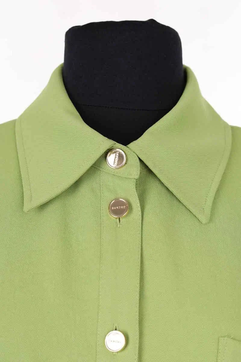 Robe Sandro Vert en Synthétique
