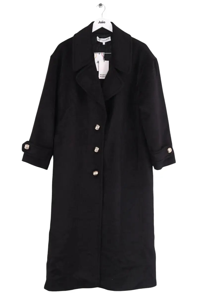 Manteau Martin Martin Noir en Laine, taille M - Seconde Main