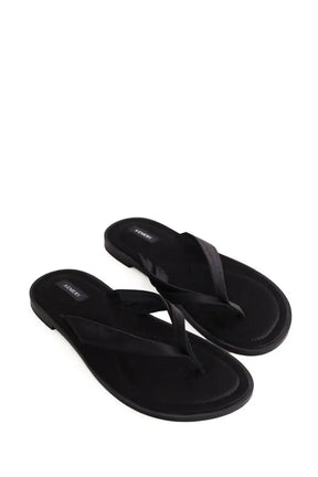 Tongs A.EMERY Noir en Cuir
