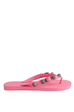 Tongs Balenciaga Cagole Rose en Caoutchouc, taille 41 - Seconde Main