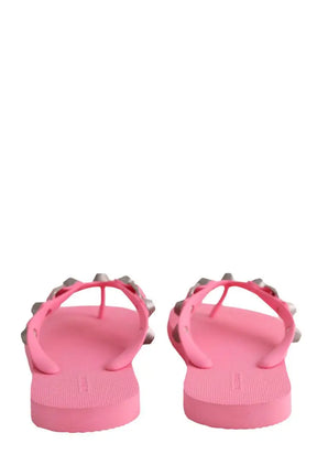 Tongs Balenciaga Cagole Rose en Caoutchouc