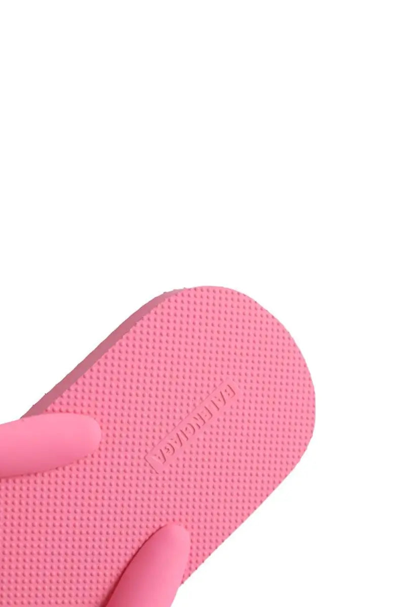 Tongs Balenciaga Cagole Rose en Caoutchouc