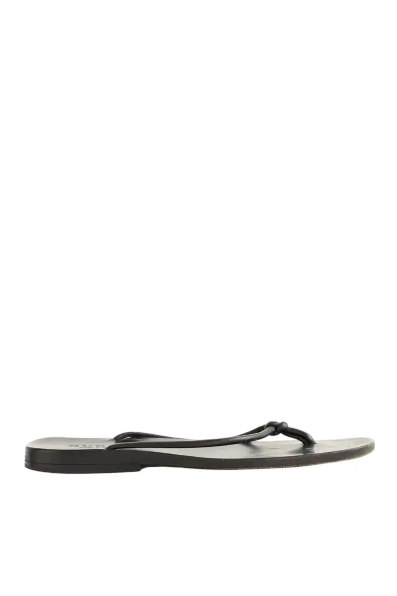 Tongs Gucci Noir en Cuir, taille 37 - Seconde Main