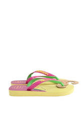 Tongs Havaianas Jaune en Plastique, taille 35 - Seconde Main