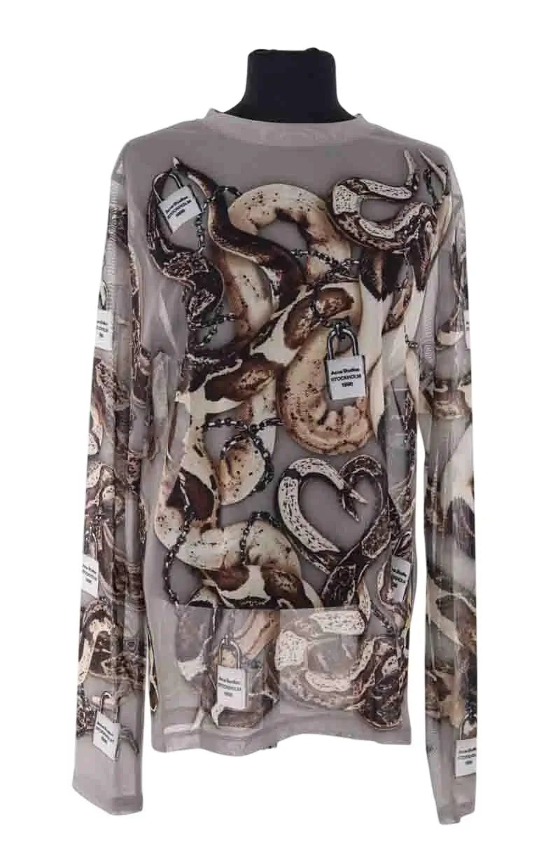 Top Acne Studios Gris en Synthétique, taille L - Seconde Main