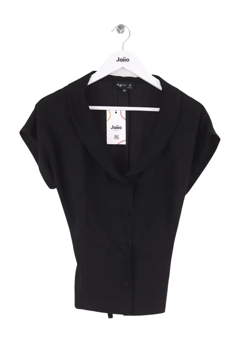 Top Agnès B. Noir en Synthétique, taille XL - Seconde Main