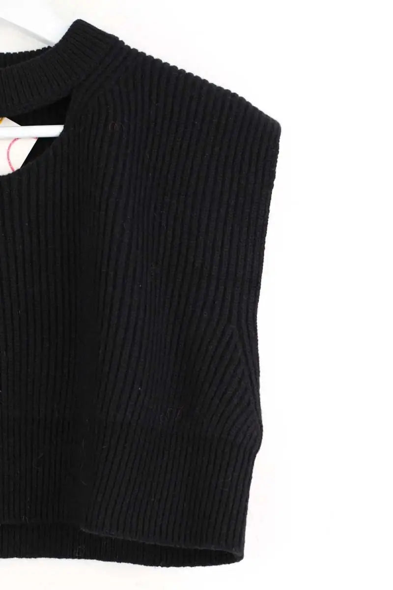 Top Alaïa Noir en Laine