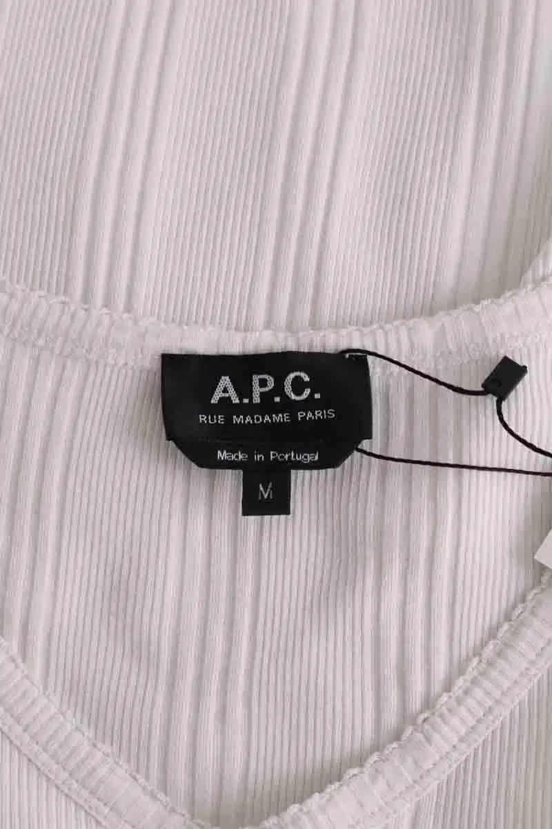 Top APC Blanc en Coton