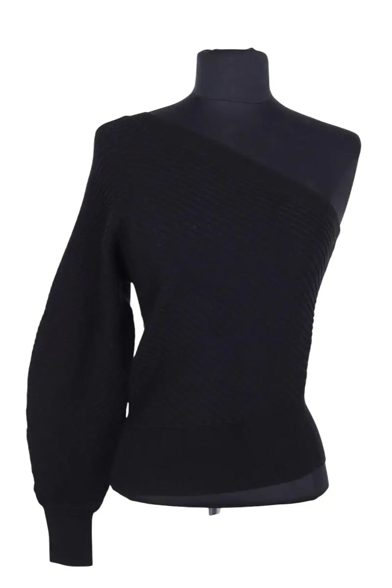Top asymétrique  Iro Noir en Coton, taille XS - Seconde Main