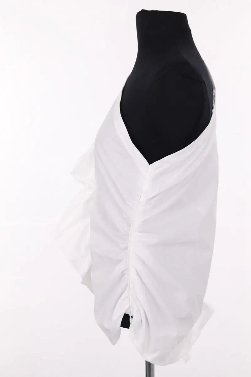 Top asymétrique Essentiel Antwerp Blanc en Coton