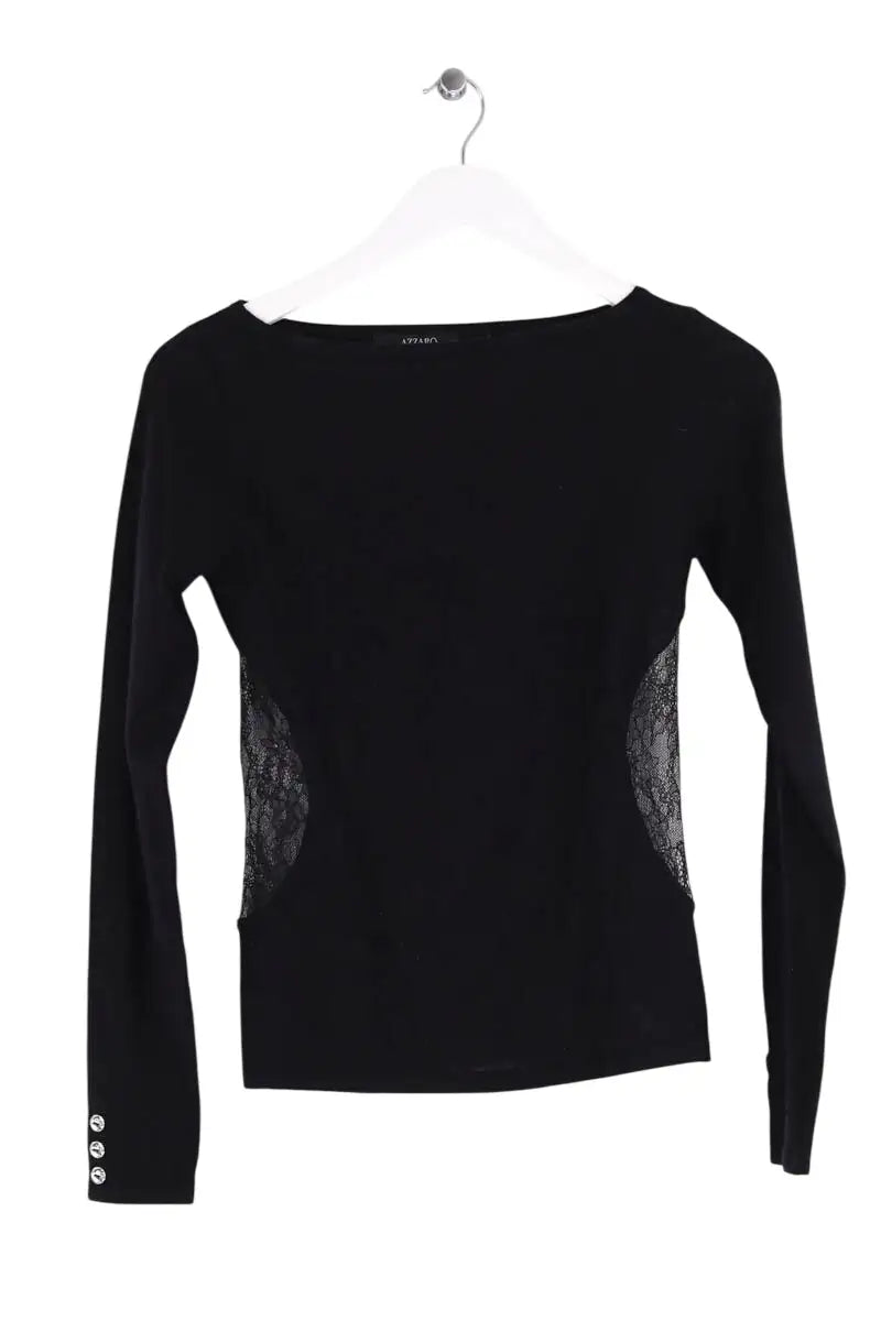 Top Azzaro Noir en Laine, taille S - Seconde Main