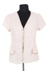 Top Barbara Bui Beige en Lin, taille XL - Seconde Main