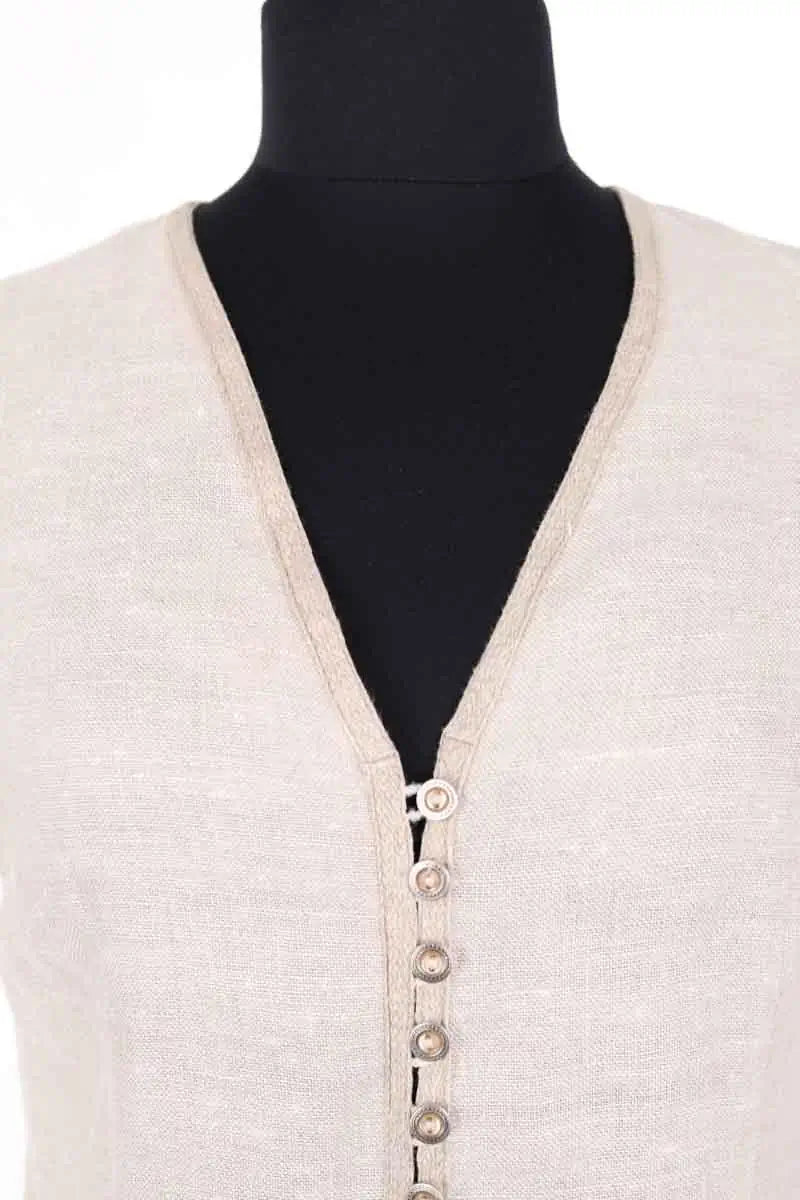Top Barbara Bui Beige en Lin