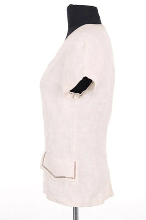 Top Barbara Bui Beige en Lin